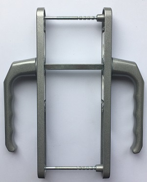 Дверная ручка для ПВХ дверей с пружиной 28/85 мм. A.Silver (серебро)
